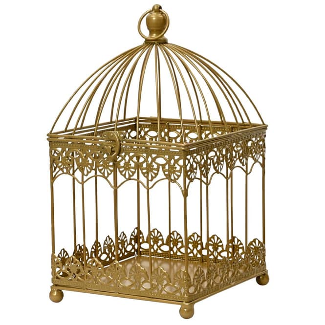 Deko Vogelkäfig - gold - aus Eisen - Ø ca. 23 cm