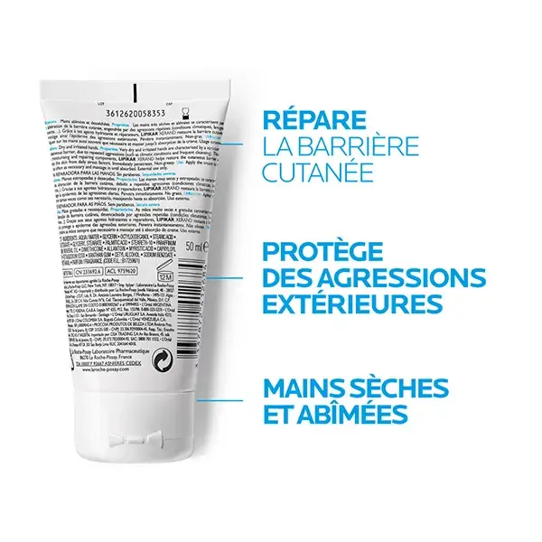La Roche Posay Lipikar Xerand Creme Reparador de Mãos 50ml