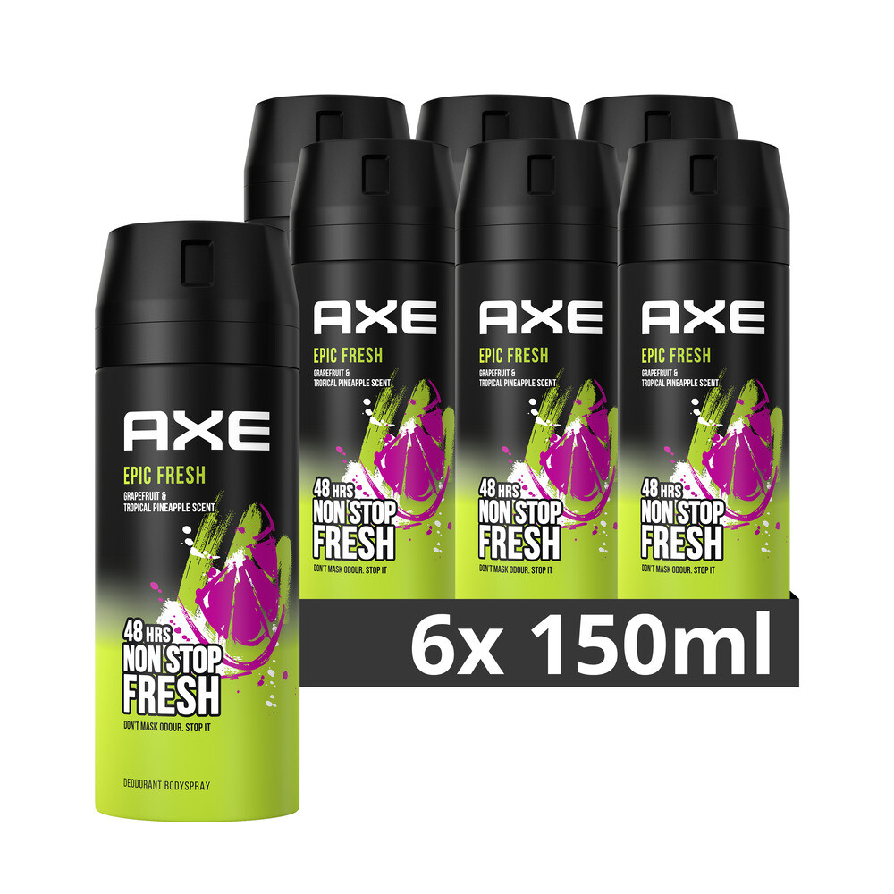 6x Axe Deodorant Bodyspray Epic Fresh150 ml