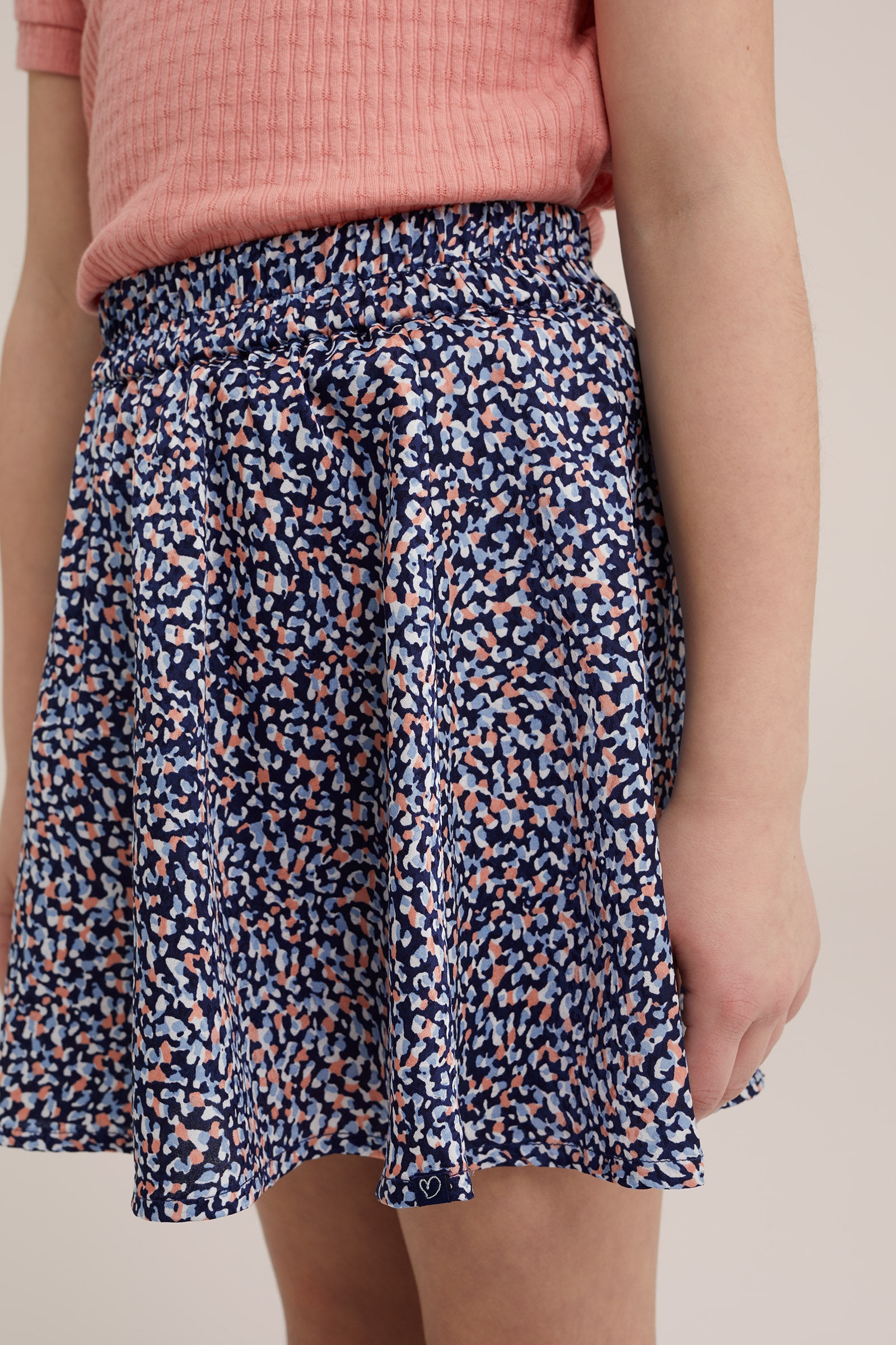 Meisjes skort met dessin WE Fashion Donkerblauw