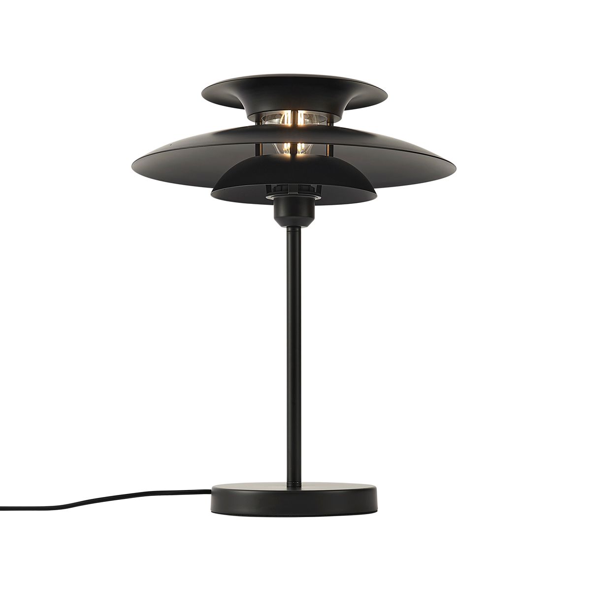 Retro tafellamp zwart staal 45cm - Pauly