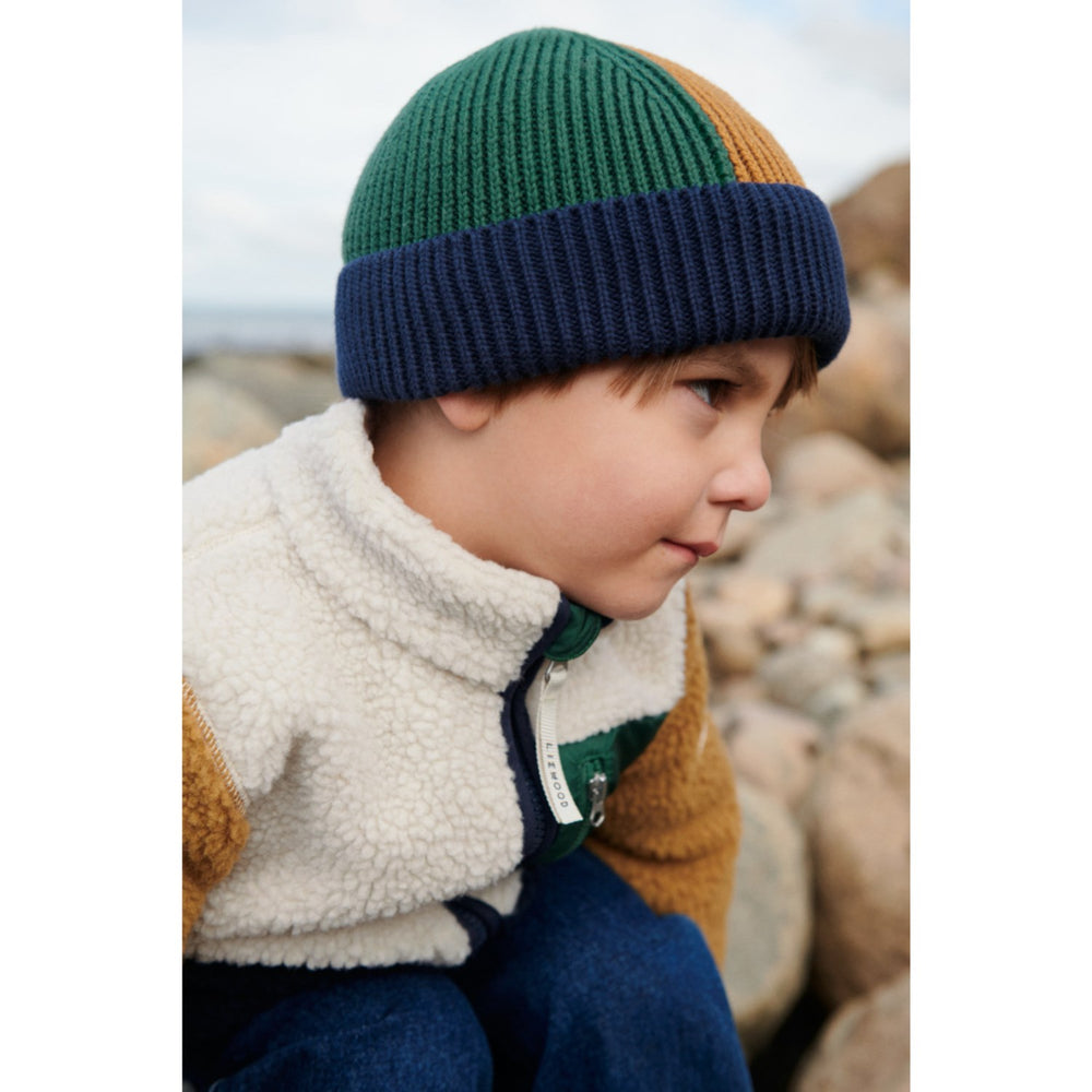 Køb LIEWOOD Classic Navy Multi Mix Nolan Pile Jakke