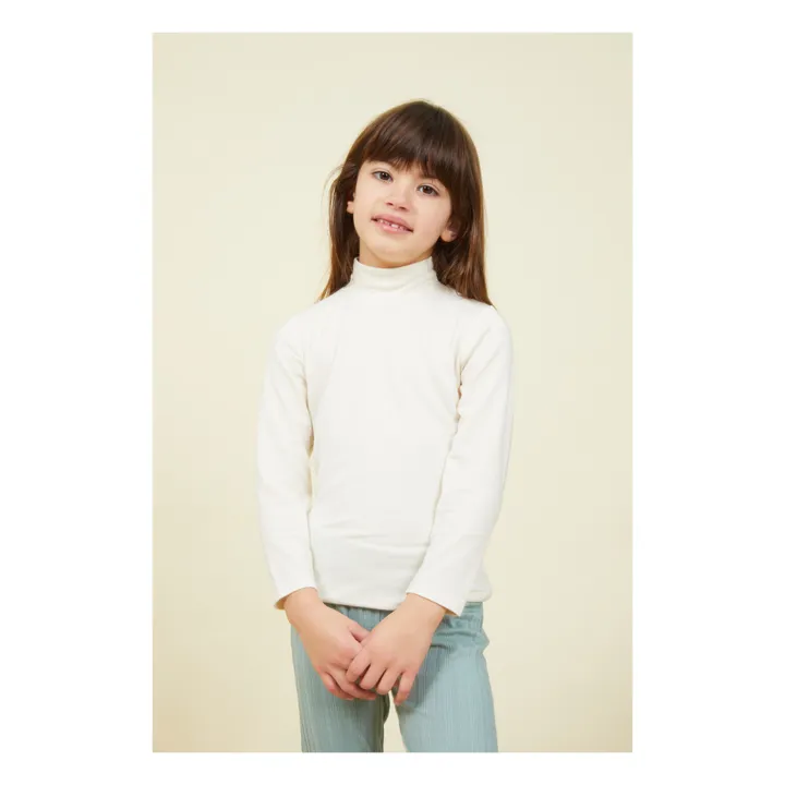 SMALLABLE BASICS Col Roulé Fille Manches Longues Jersey Laine | Sable