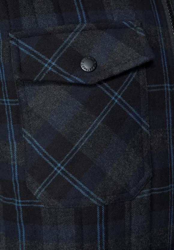Overshirt mit Zippverschluss - graphite grey melange