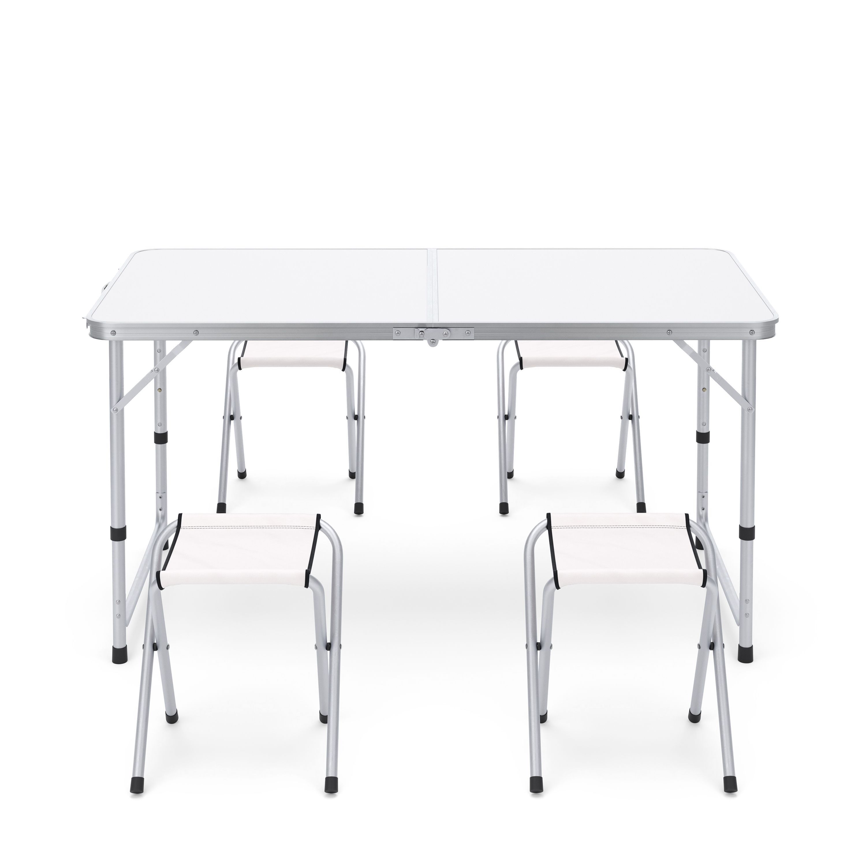 Campingtisch Garnitur 120 cm weiss