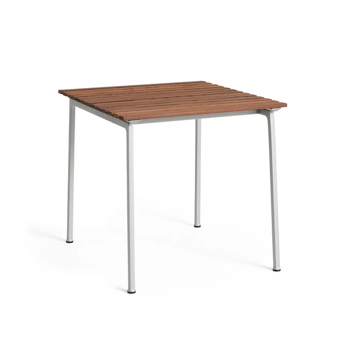 HAY - Traverse Outdoor Tisch, 75 x 83 cm, Aluminium / Esche geölt