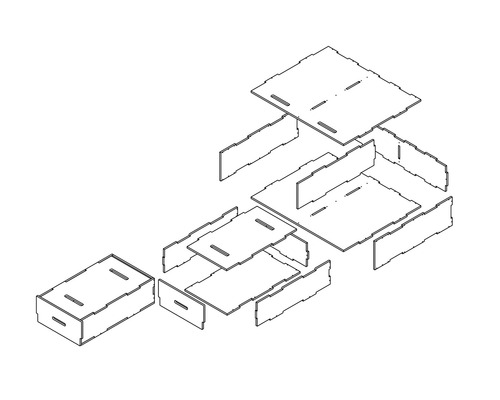 Buildify Campingbox Ben ladesysteem voor VW, 900x1106x285 mm (LxBxH) (zonder montage- en bevestigingsmateriaal)