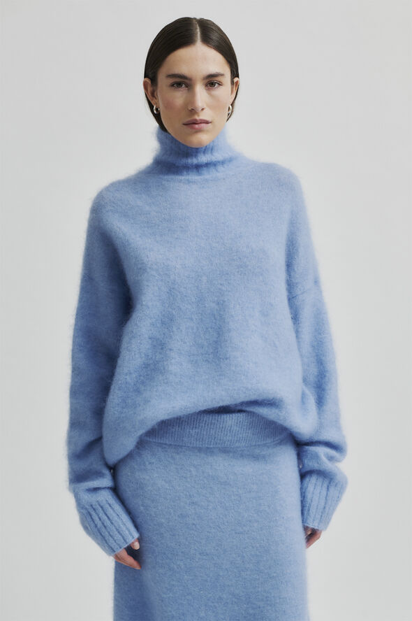 Second Female Ina Knit T-Neck Vista blue