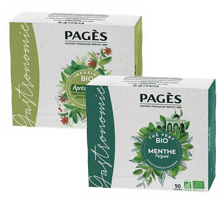 Pack thé et infusion après repas - 100 sachets individuels - PAGÈS