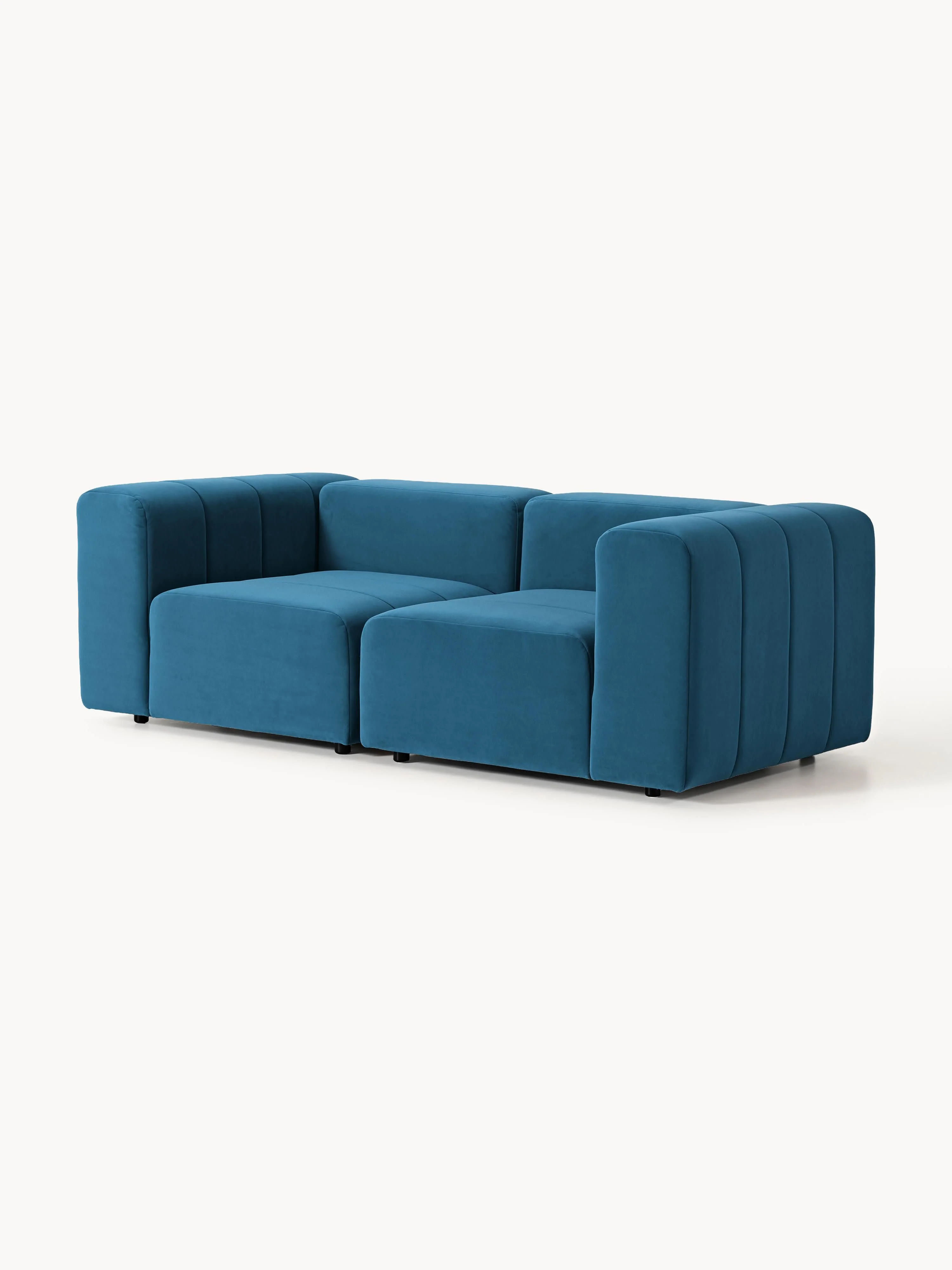 Modulaire fluwelen bank Lena (3-zits)