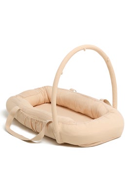 Alice & Fox ALBA Babynest med Håndtak, Beige Muslin