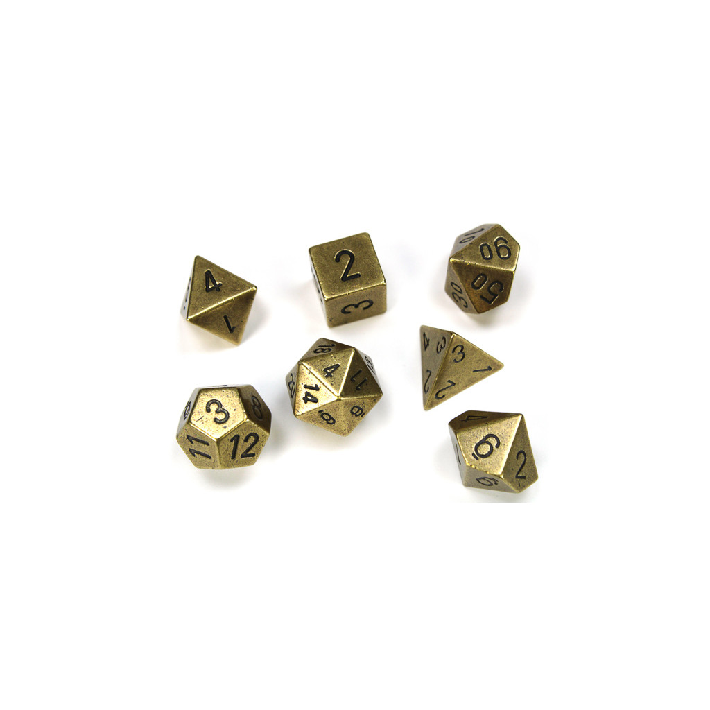 Set de 7 Dés JDR Chessex : Métalliques