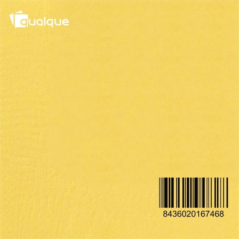 QUALQUE - Serviette de table ouate - 40x40 - Jaune - x2400