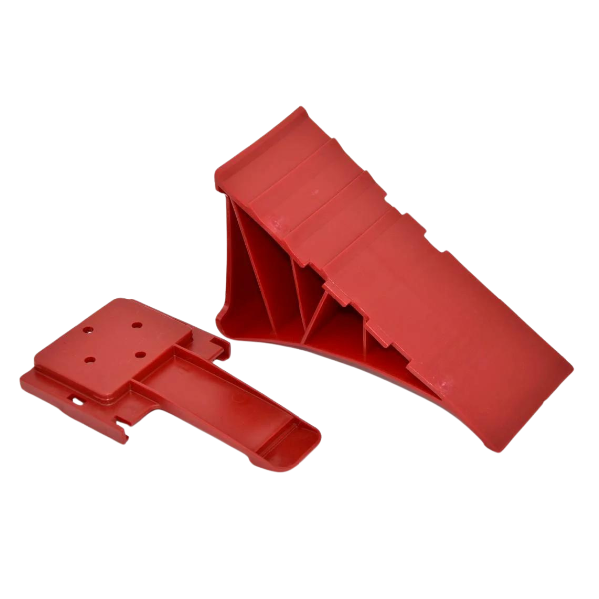 Tripus remwiggen, wielblokken, rood met houder