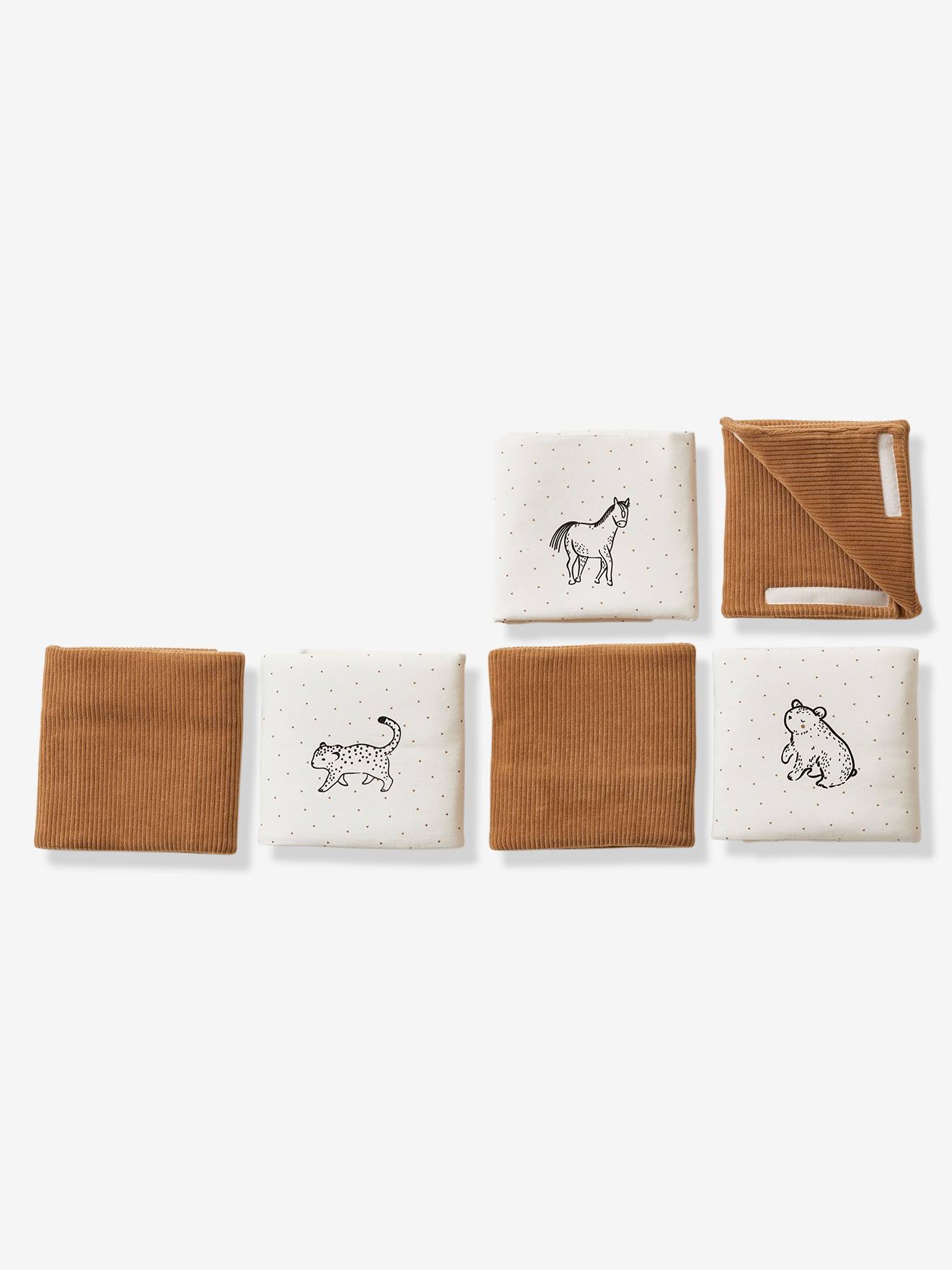 Protetor de colchão antichoque Small Nomad, marrom médio, liso com estampas