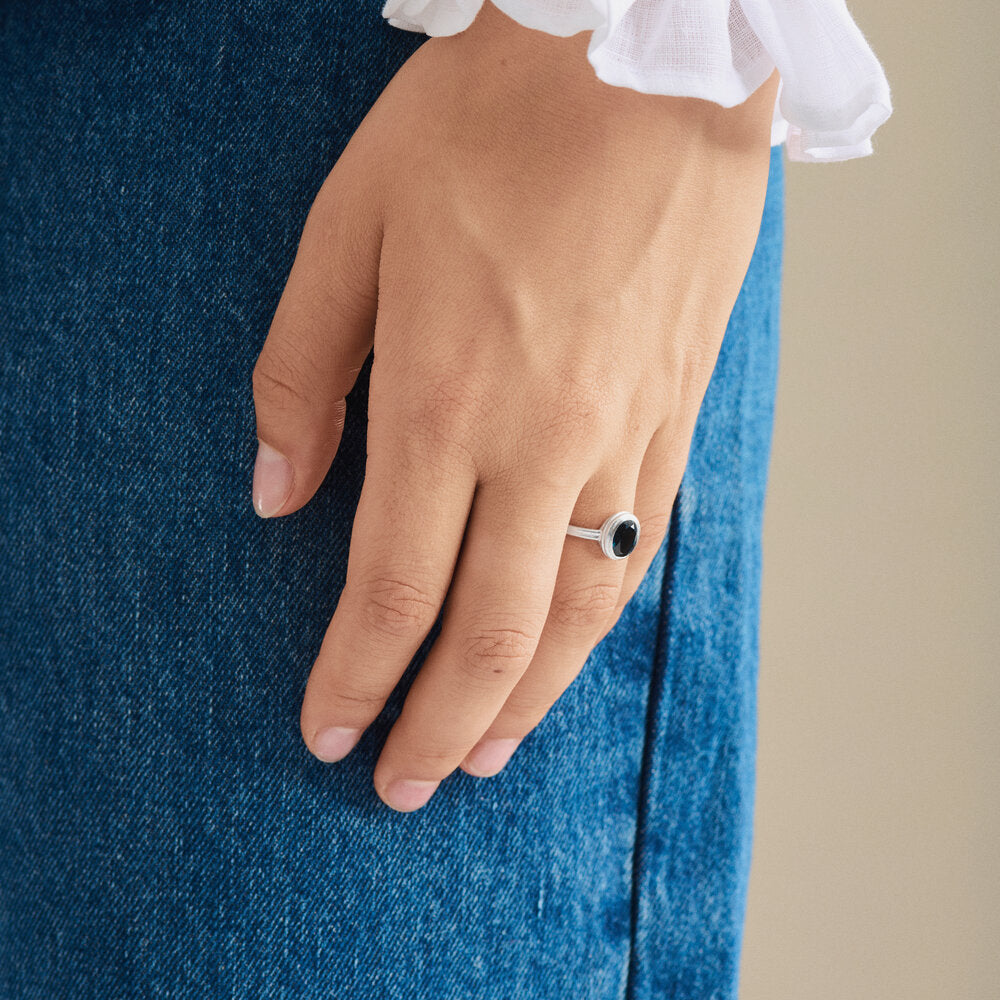 Pernille Corydon  Hellir Blue Ice ring - forgyldt