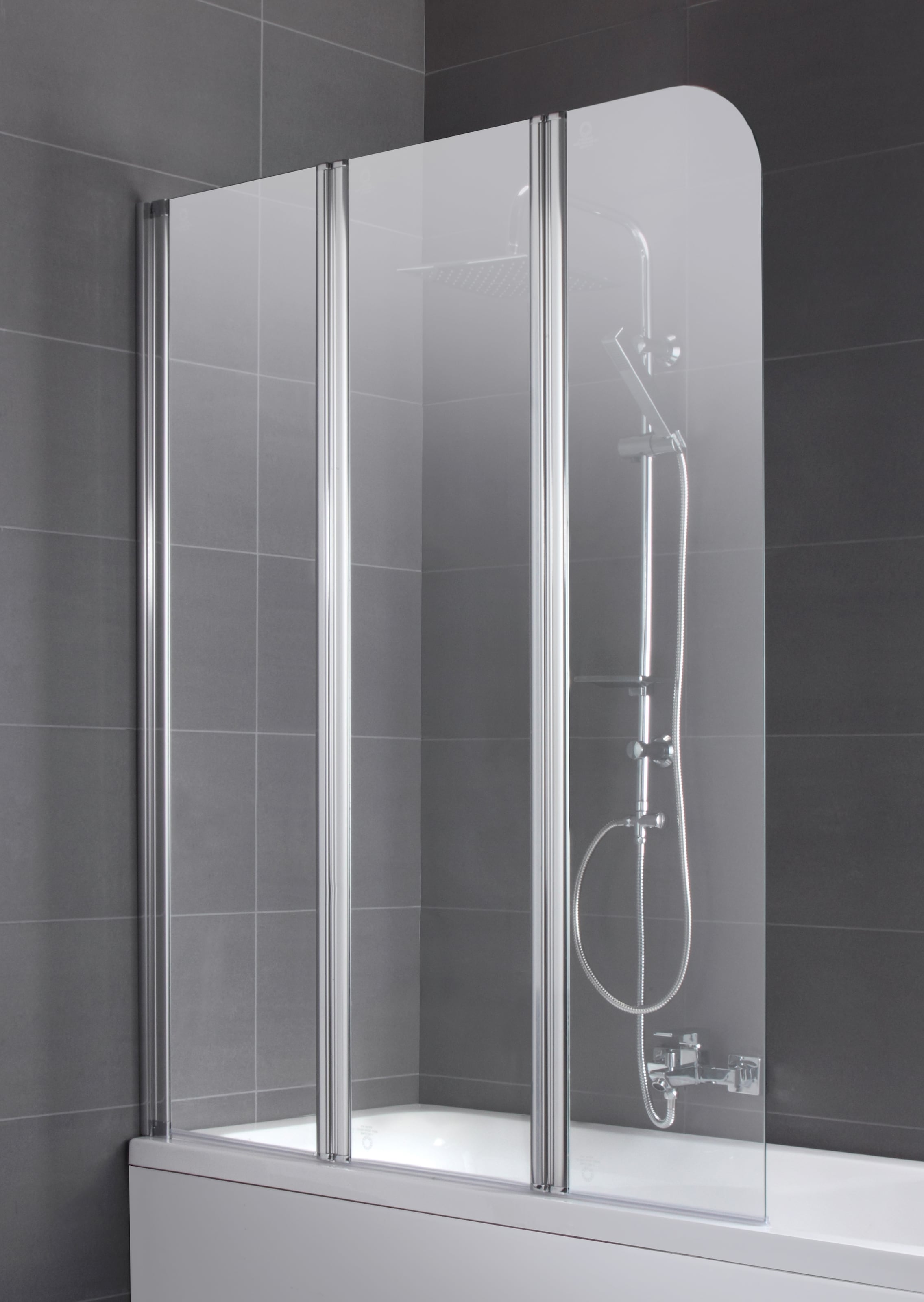welltime Badewannenaufsatz »Summer« 3 Stk. tlg. Duschabtrennung für Badewanne, Spritzschutzwand für Badewanne