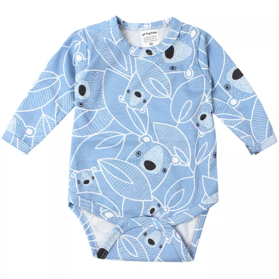 TupTam Jungen Baby Body Langarm 5er Pack beigeblau