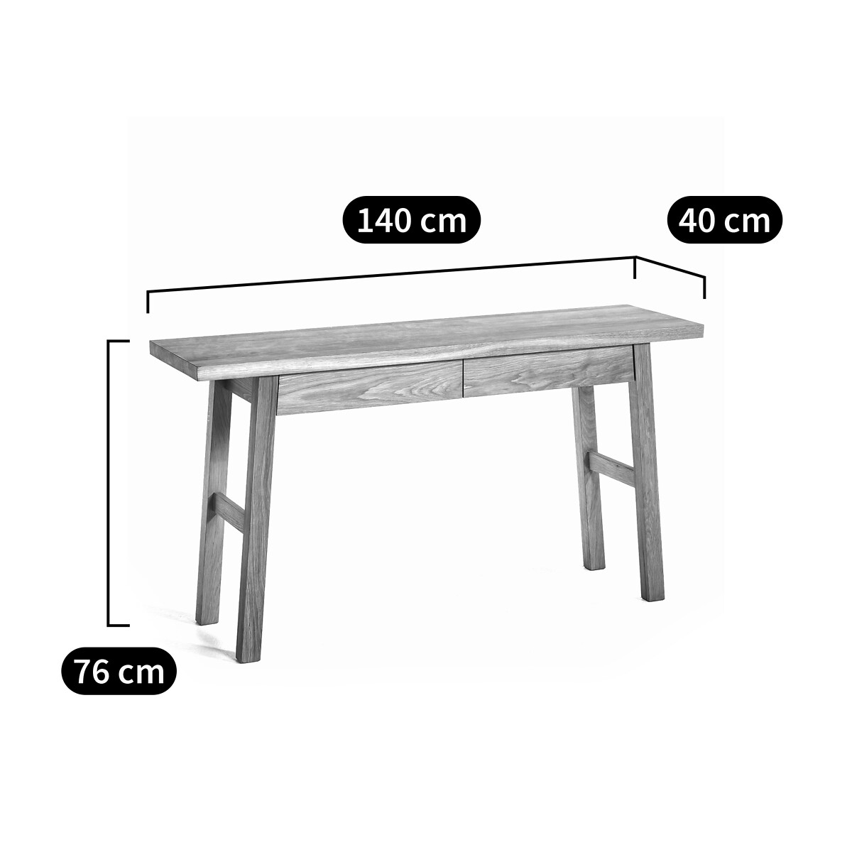 AM.PM<br>Mesa de console em carvalho maciço, Liu