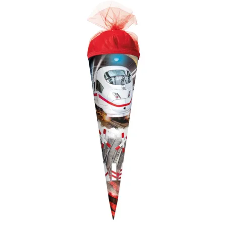 Roth Motiv-Schultüte Schnellzug mit Tüllverschluss, rund, 22 cm