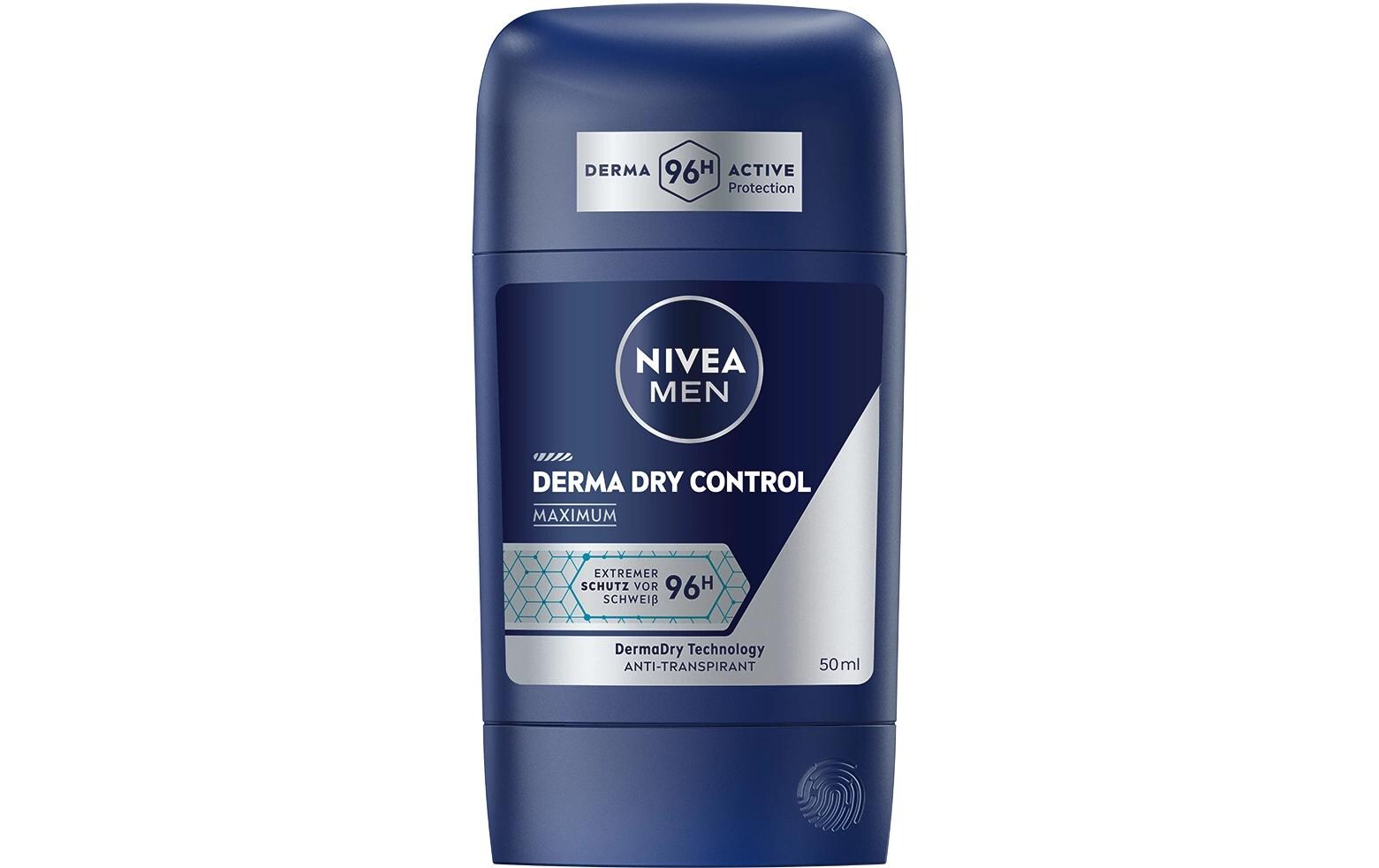 Deo Stick Derma Dry Control Male 50 mlAnti-Transpirant-Stick mit 96h klinisch nachgewiesenem Schutz vor Schweiss und Geruch
