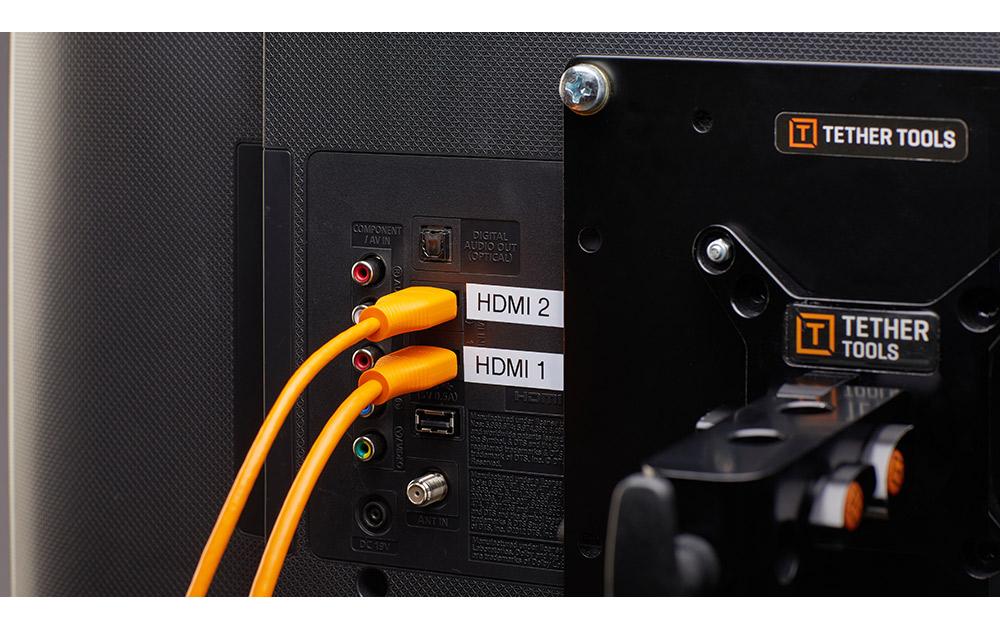 Kabel TetherPro HDMI Mini zu HDMI 2.0, 4.6 m OrangeHDMI 2.0 Kabel mit Unterstützung für 4K-Auflösung, UHD, eARC