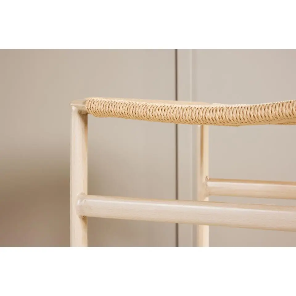 Svea - Polsty barkruk 63 cm - rattan - beige