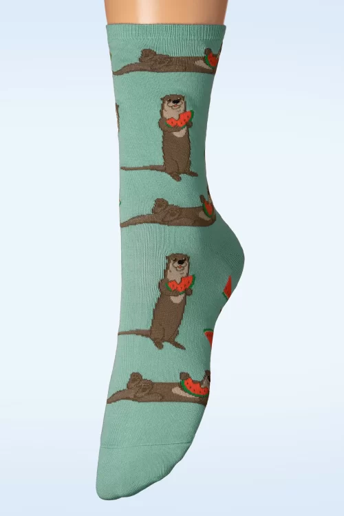 Socksmith Ottermelon sokken in hemelsblauw
