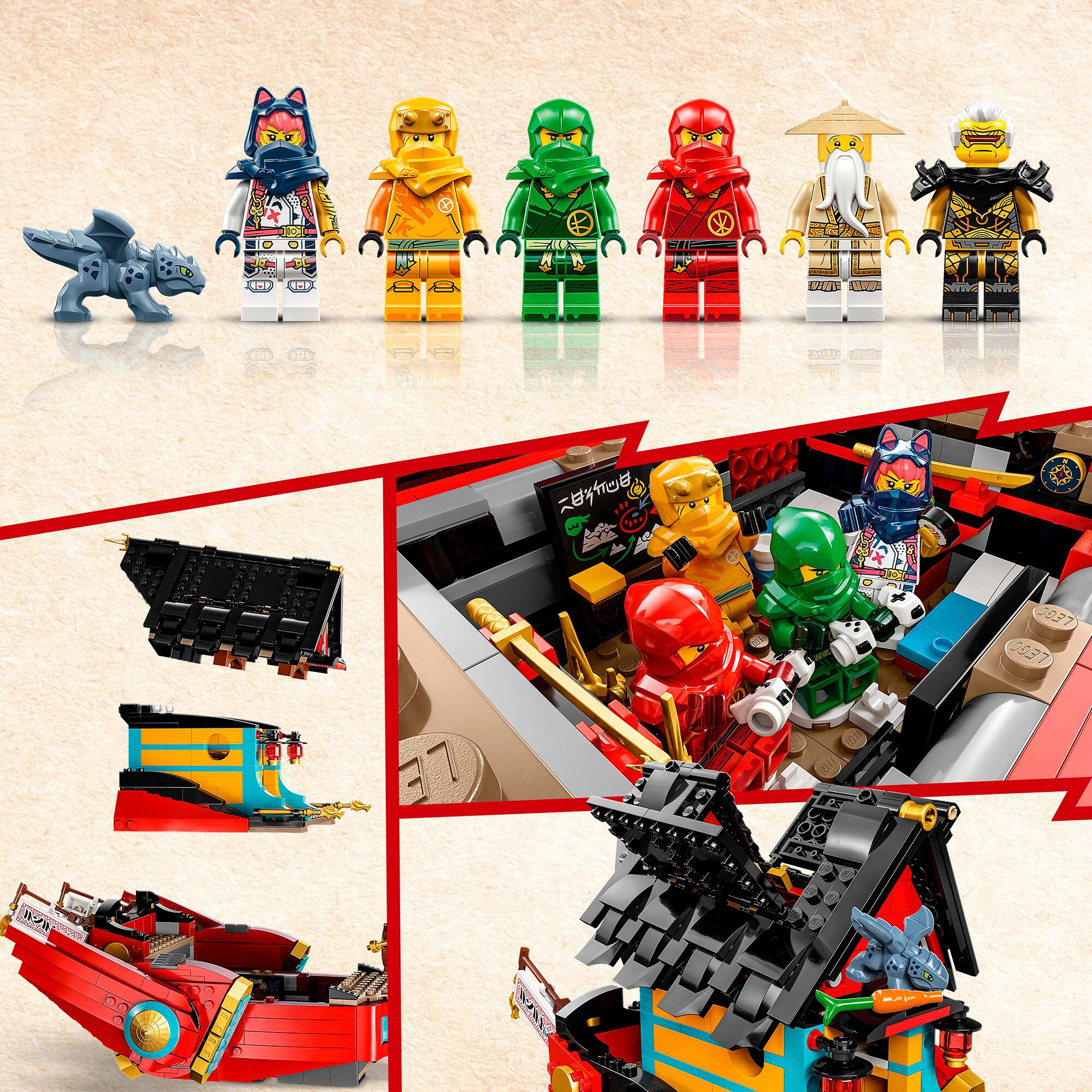 LEGO Konstruktionsspielzeug Ninjago Ninja-Flugsegler im Wettlauf mit der Zeit