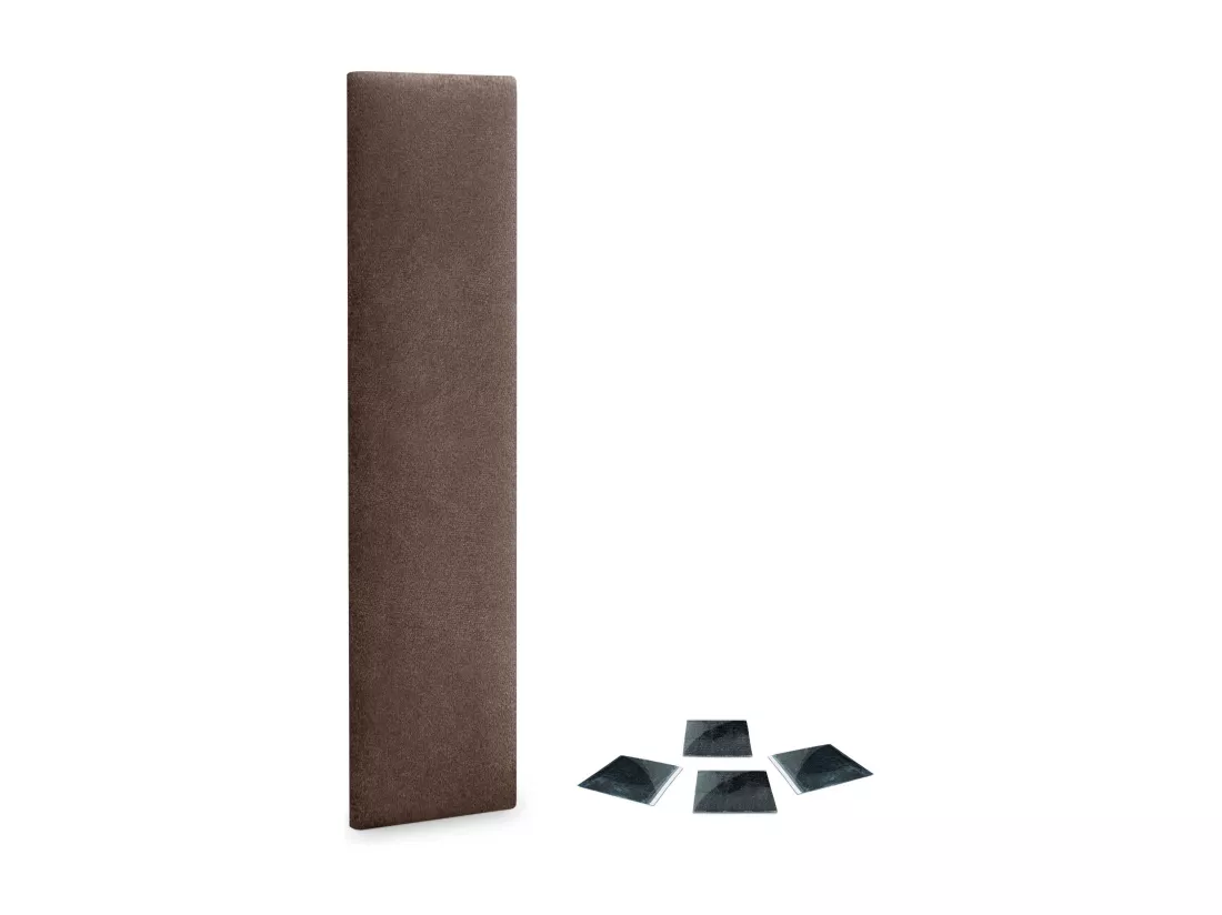 DHOME Lot de 1 Panneaux muraux en tissu auto-adhésifs Panneaux muraux absorbants acoustiques Protection contre les choc (Marron chocolat, 60x30cm, x1)