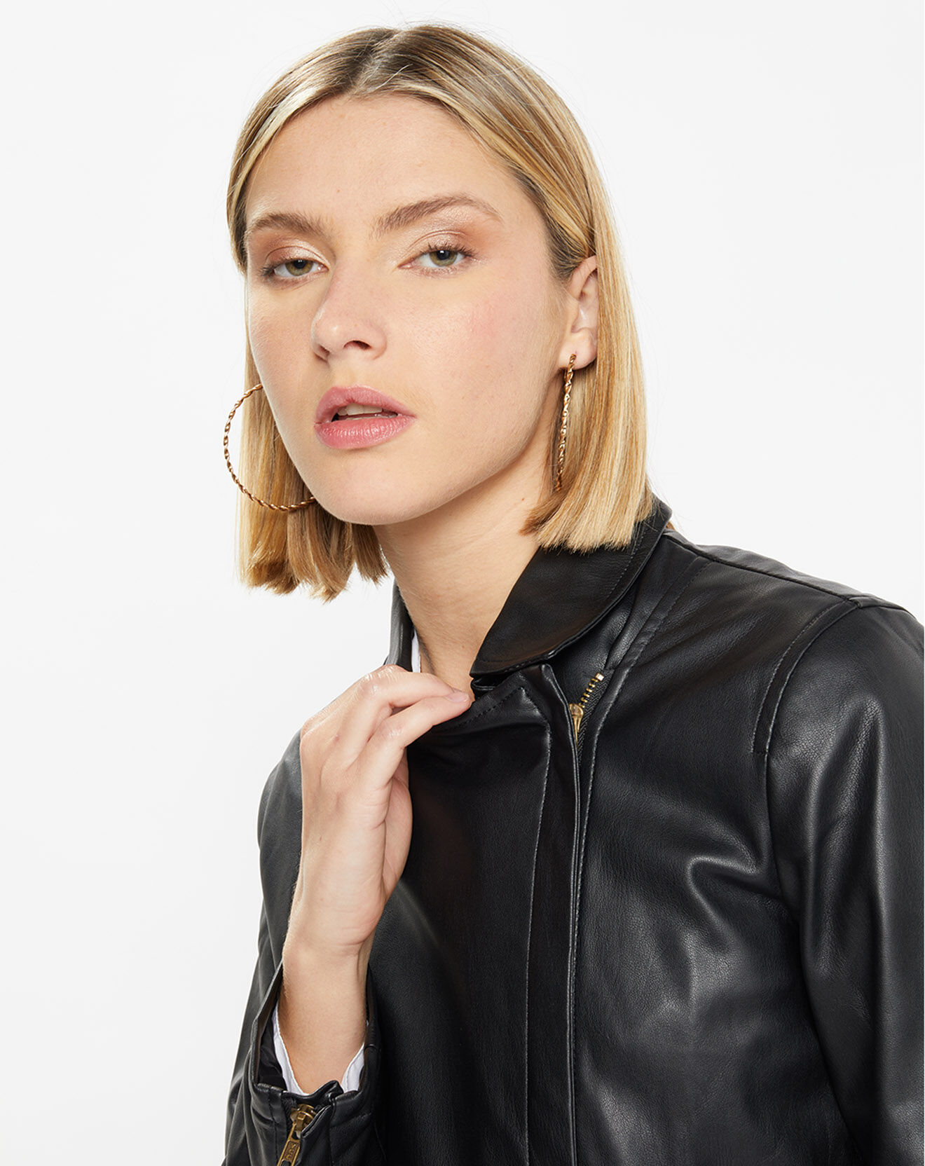 Galeries Lafayette Blouson Calpaga noir