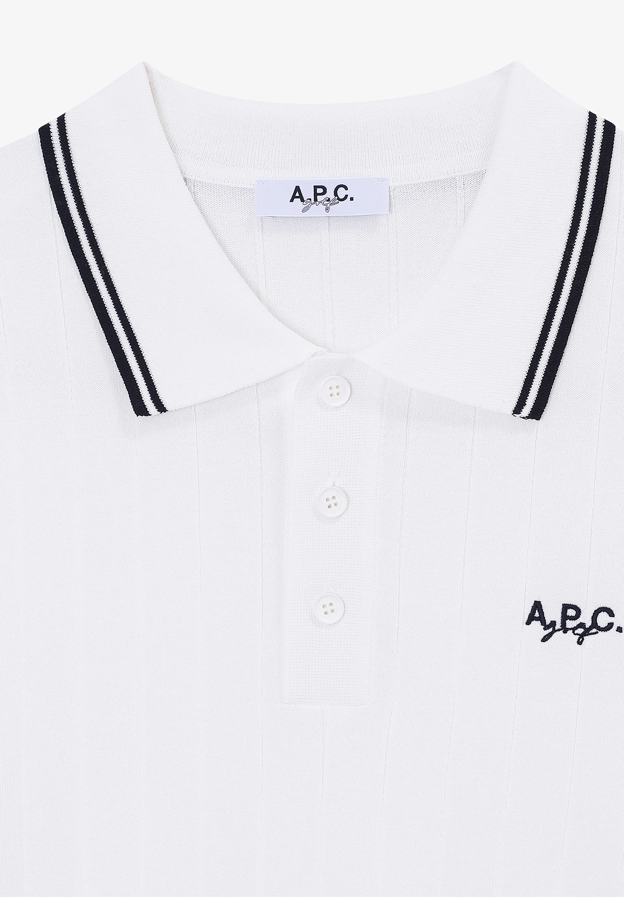 Polo en maille A.P.C. Golf - Blanc