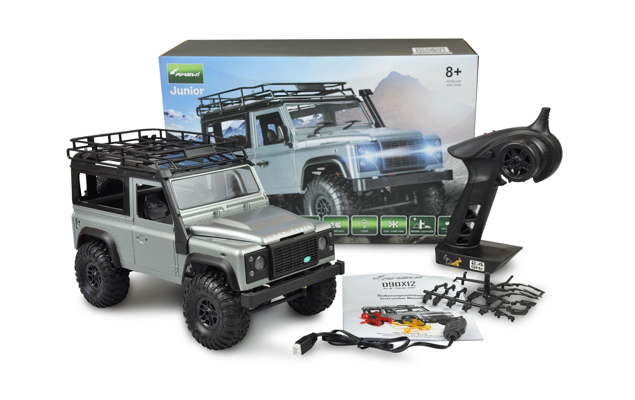Crawler D90X12 4WD, RTR, 1:12D90 Geländewagen mit LED Beleuchtung und Proportionaler Steuerung