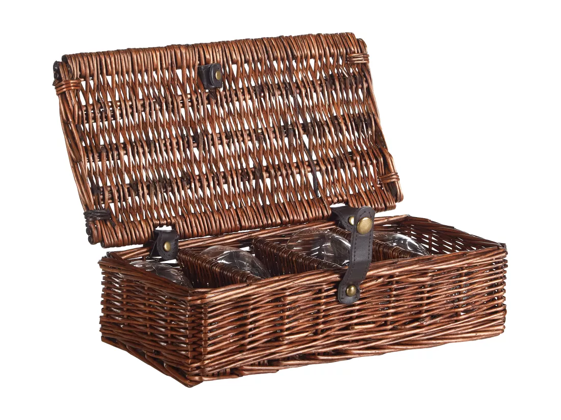 Panier de pique-nique PRUNEAU Osier Marron