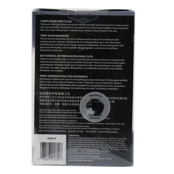 Tweezerman Tweezerman Complexion Prep To Go Set: Cleansing Brush   Skin Care Tool   Folding Razor   Travel Bag 3pcs   1 Bag