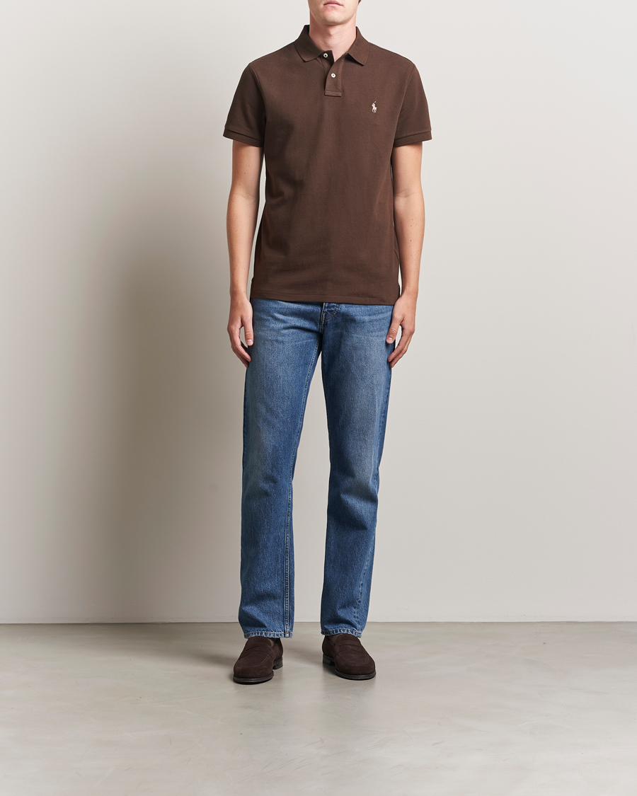 Polo Ralph Lauren Custom Slim Fit Polo Nutmeg Brown