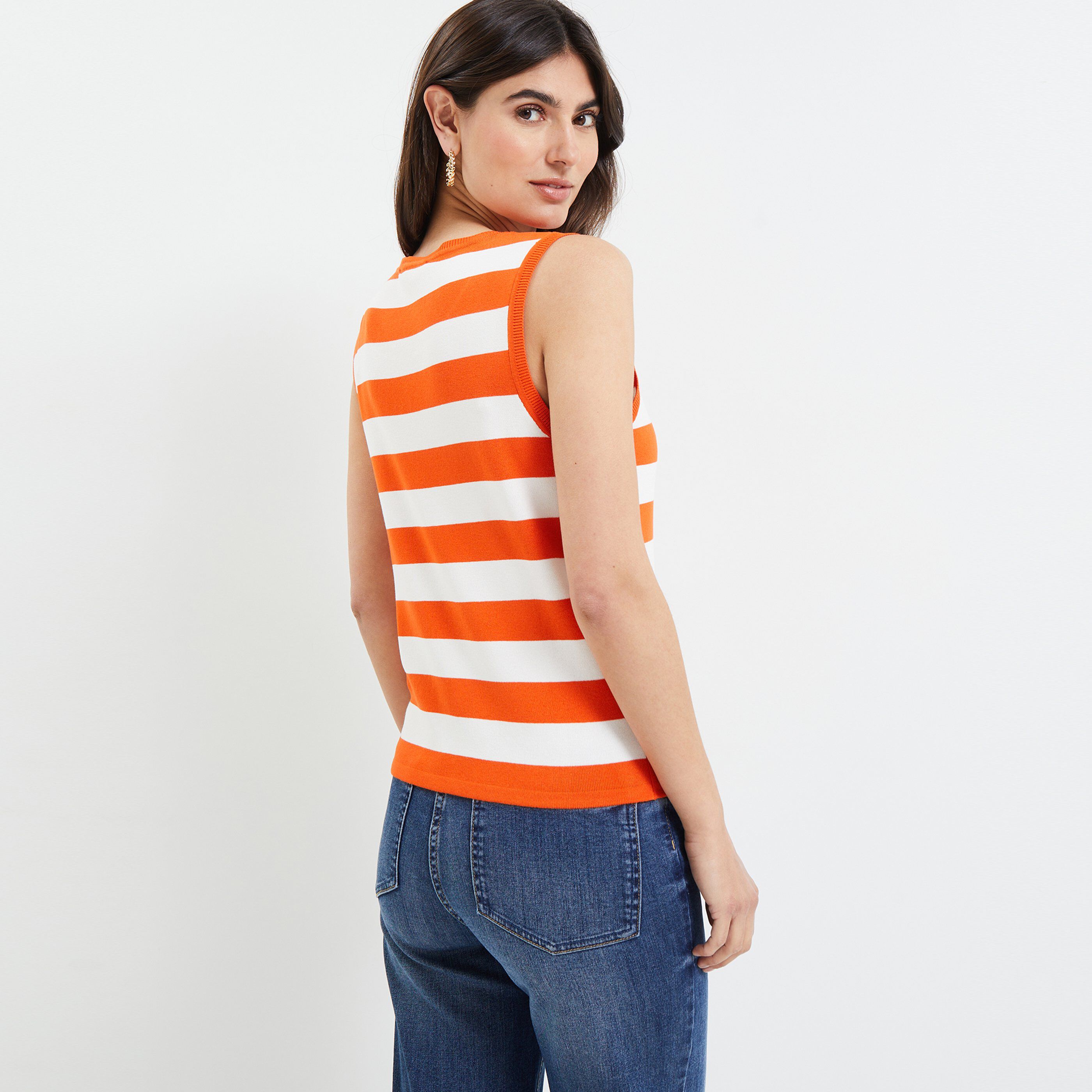 Débardeur en maille femme - ORANGE