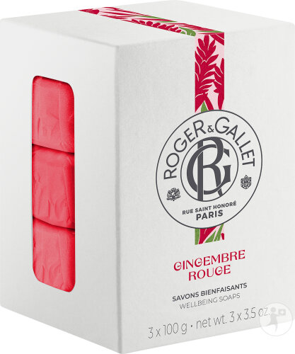 Roger&Gallet Gingembre Rouge Savons Bienfaisant 3x100g