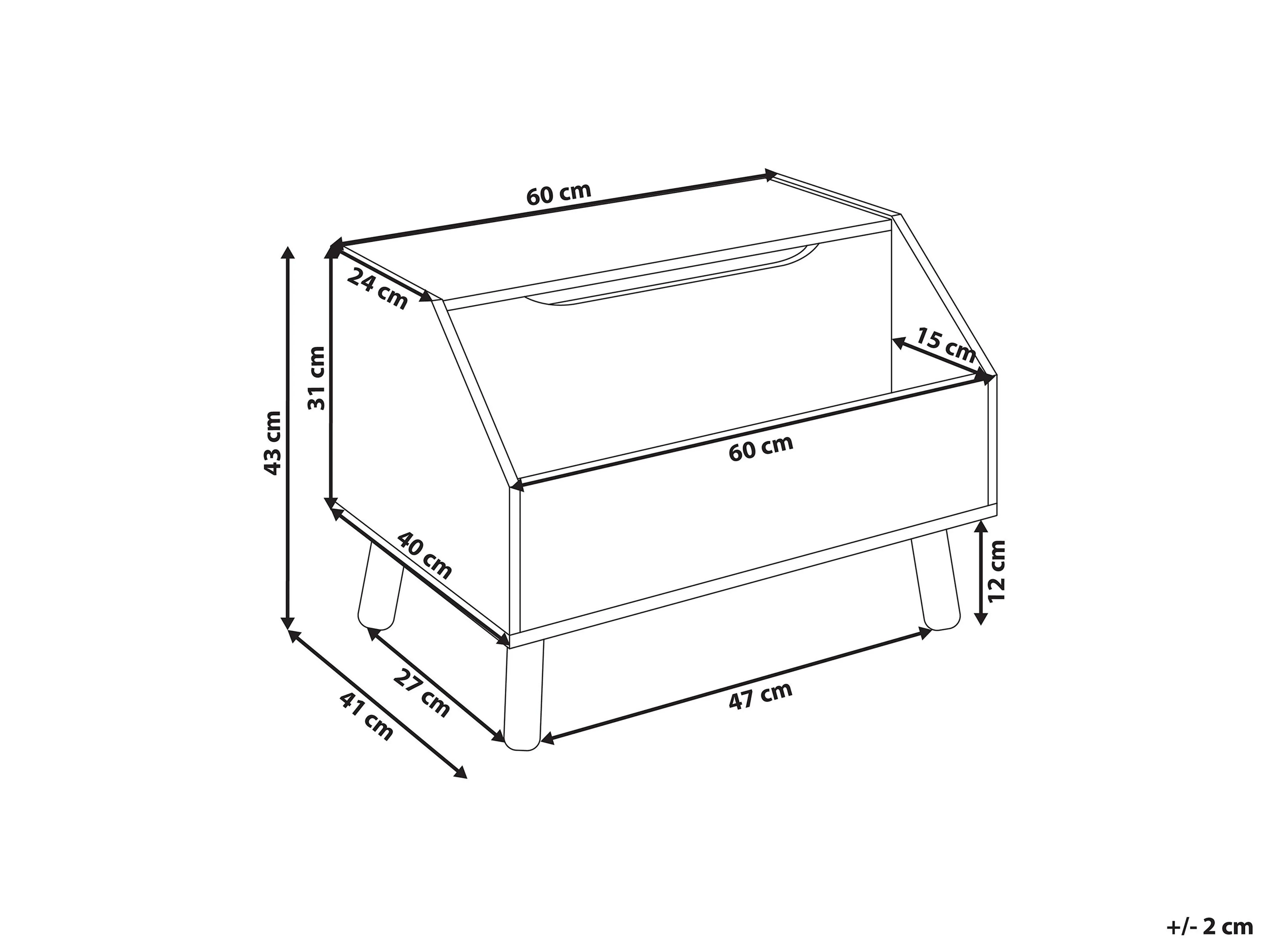 Kast CASPER 43 cm Roze
