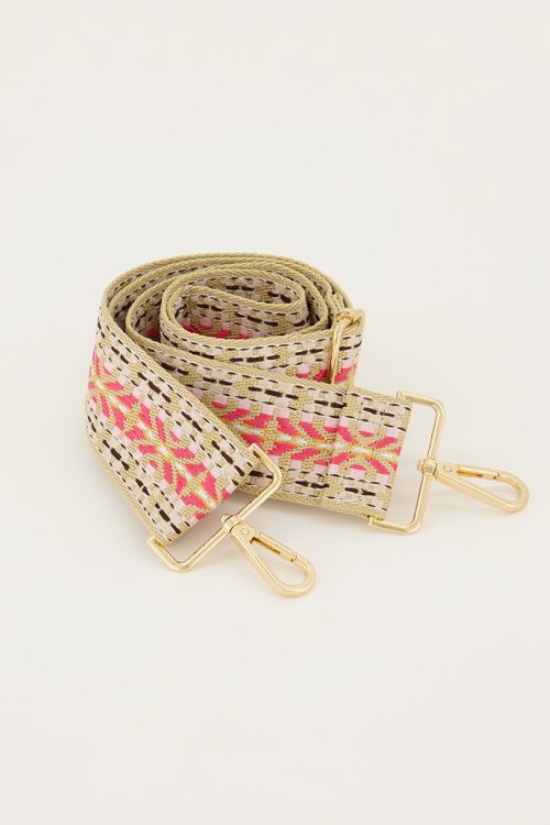 Aztec bag strap lichtroze
