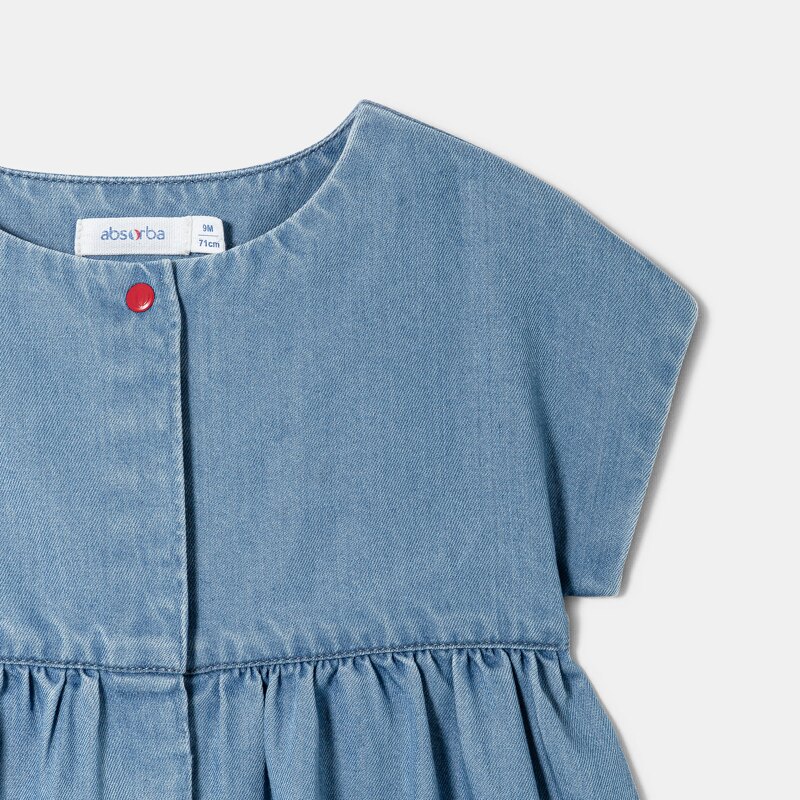 Robe denim léger bleu chambray bébé fille Bleu