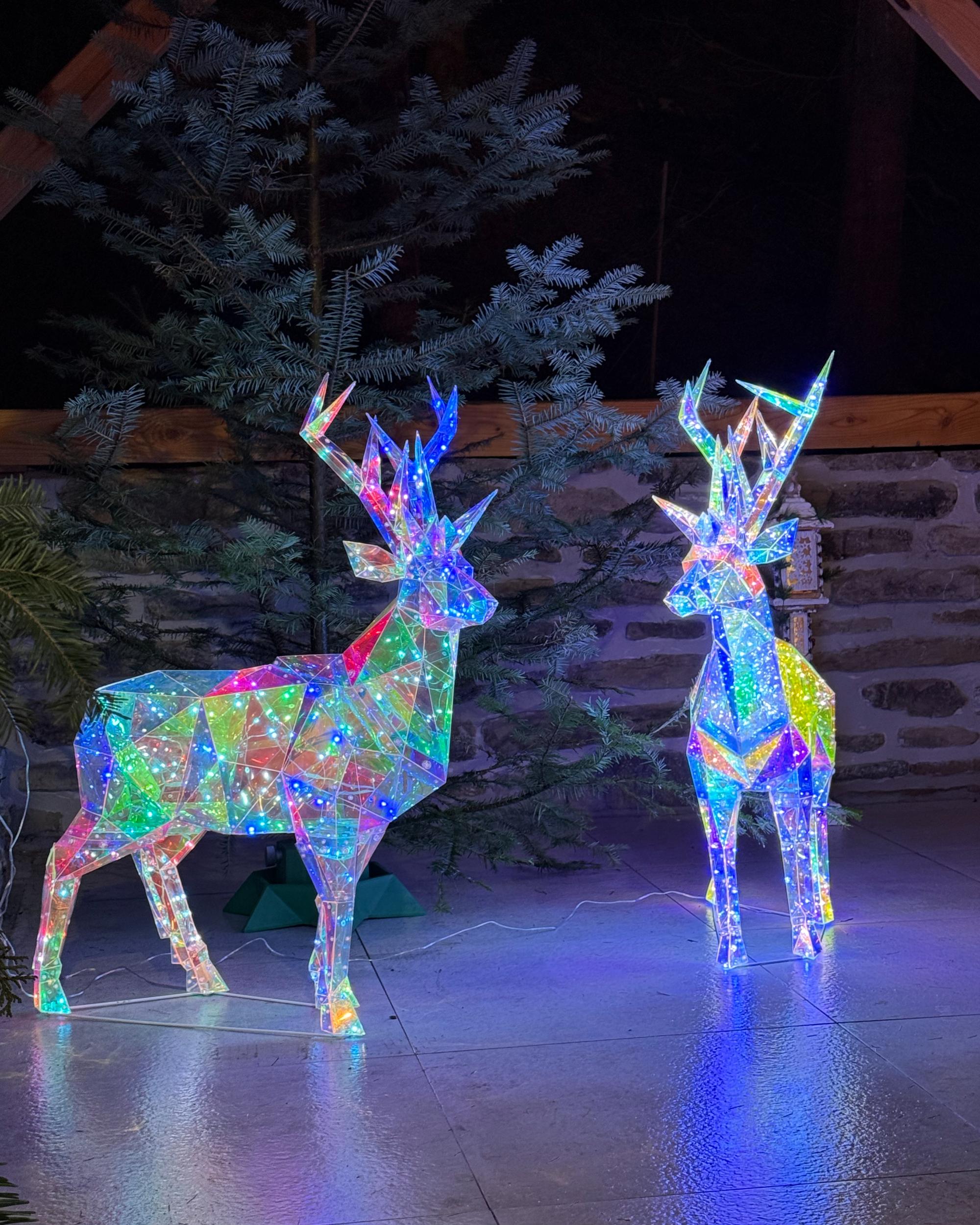 Buitendecoratie slimme LED met app POLARIS Rendier 90 cm Meerkleurig