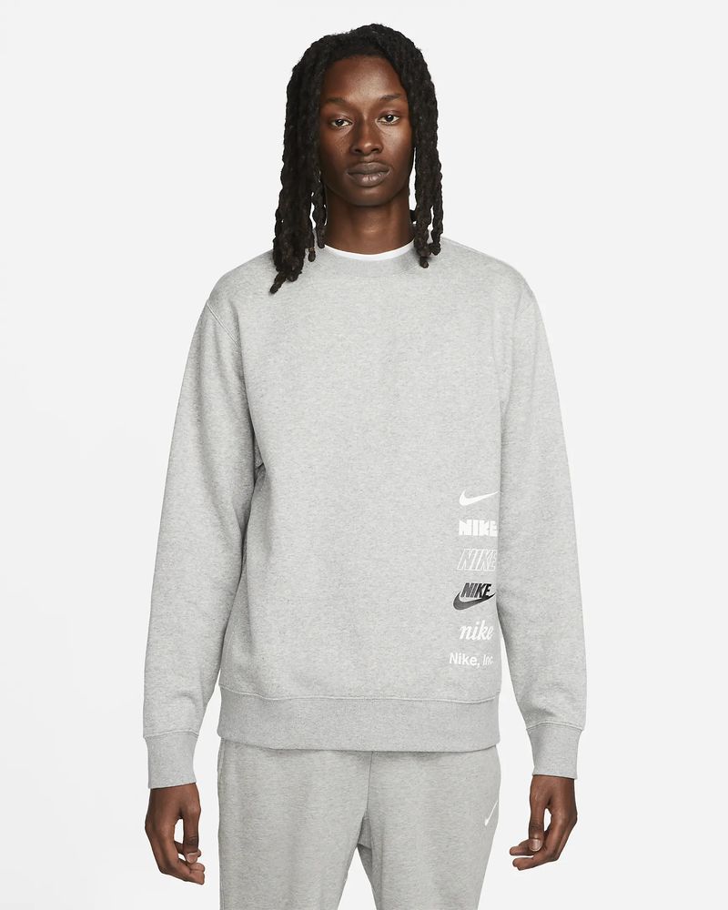 Sweat-shirt Nike Sportswear Club Fleece Gris pour homme