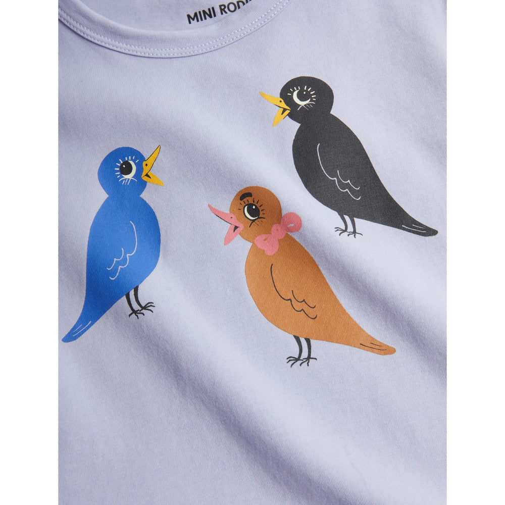 Køb Mini Rodini Purple Birds Sp Ss Tee