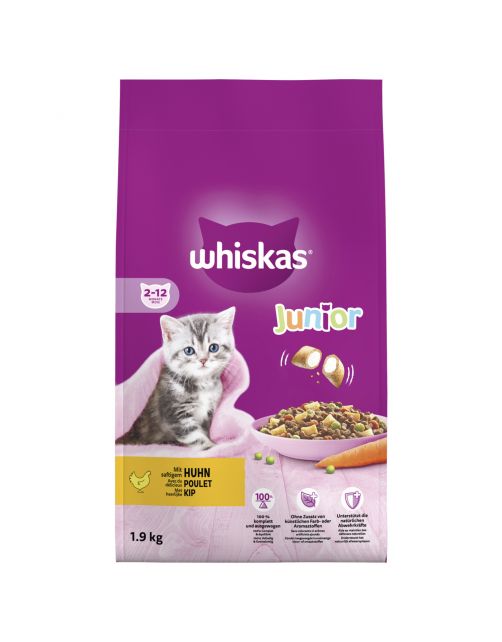 Whiskas Brokjes Junior Kip - Kattenvoer