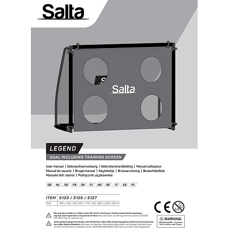 Salta Legend fodboldmål 300x200x90 cm