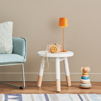 Tafellamp Kaami draagbaar LED 2W voor buiten met USB oplaadbare accu, oranje