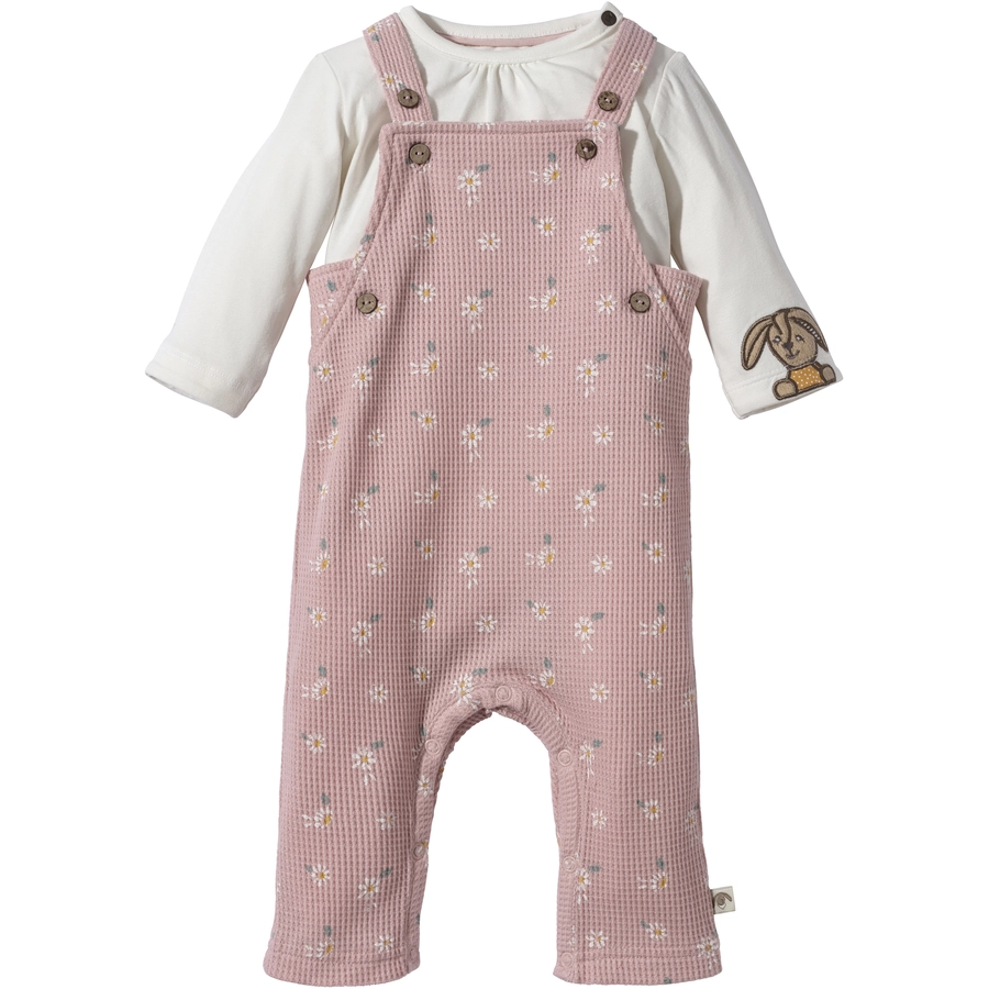 Sterntaler Set Latzhose und Body Blumen zartrosa