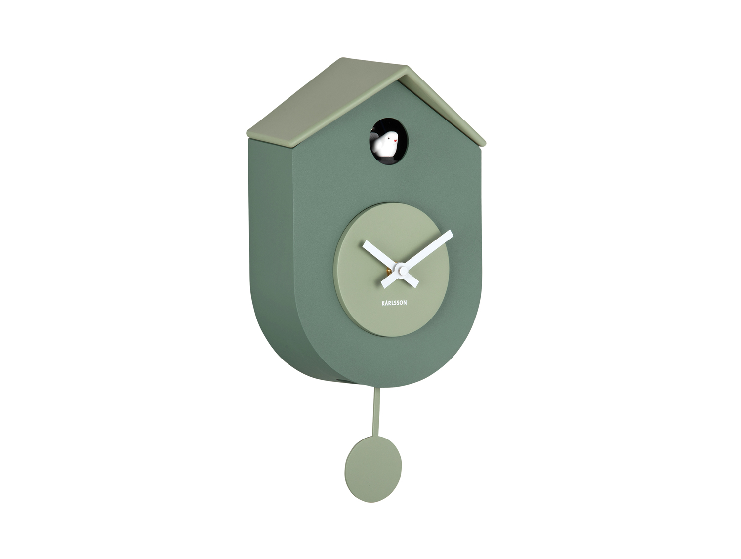Wandklok Grato Cuckoo - Junglegroen & jadegroen