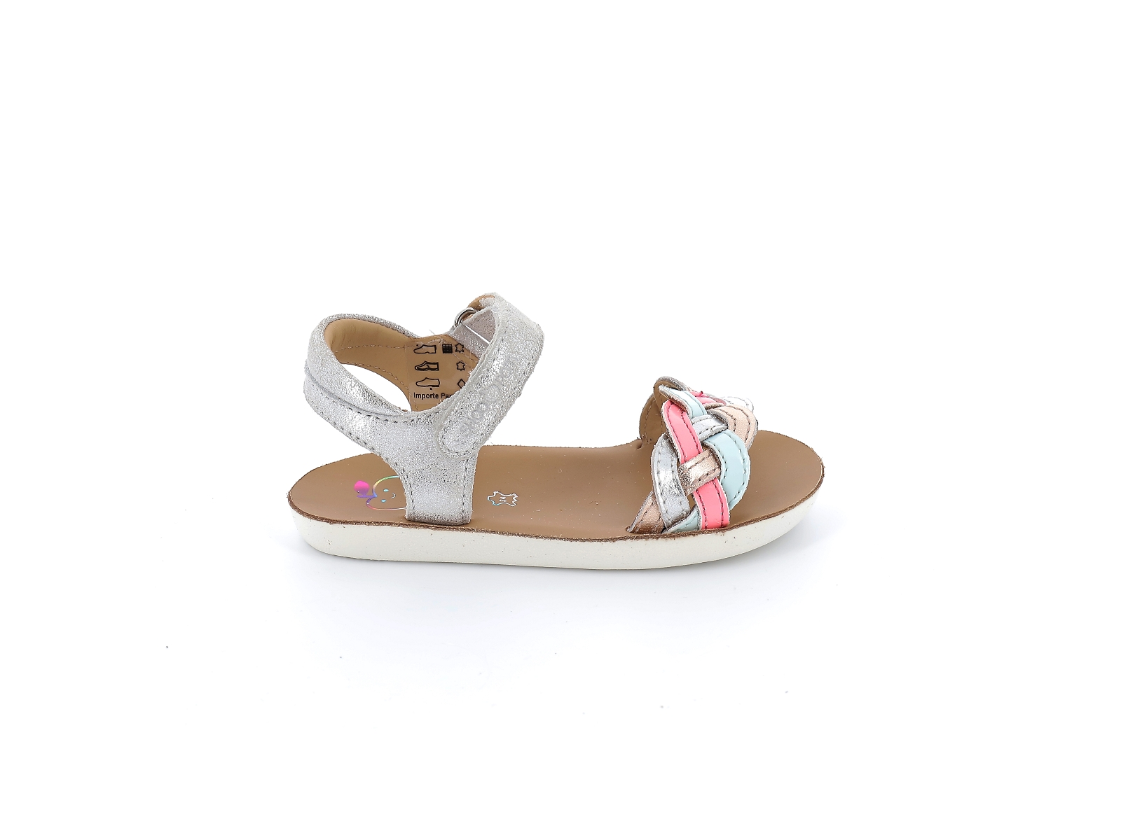 Shoopom-GOA WOWO K4MLDL0402 Cuir Argent Fushia